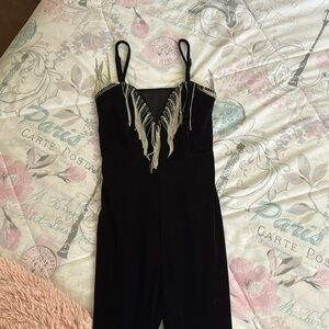 dressy velvet jumpsuit